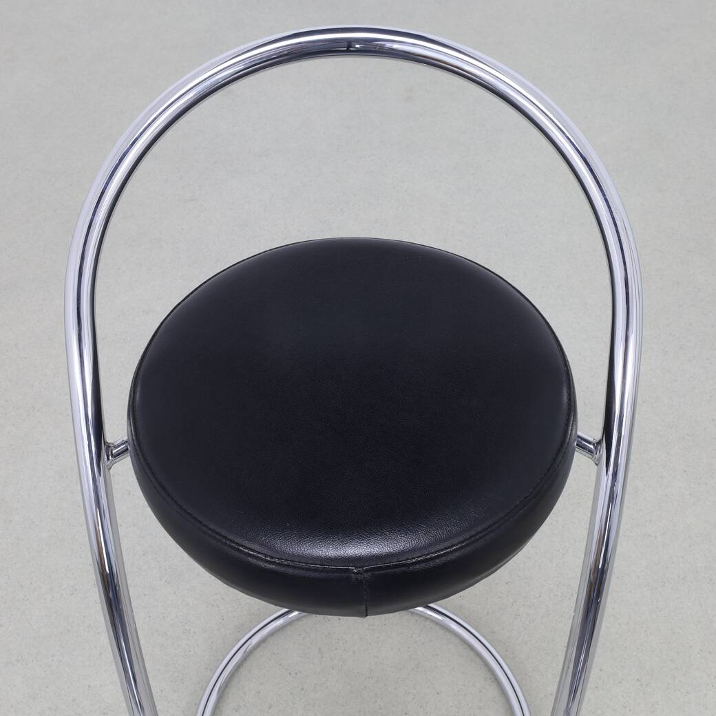 4x Barstool in Chrome, 1980s Italy