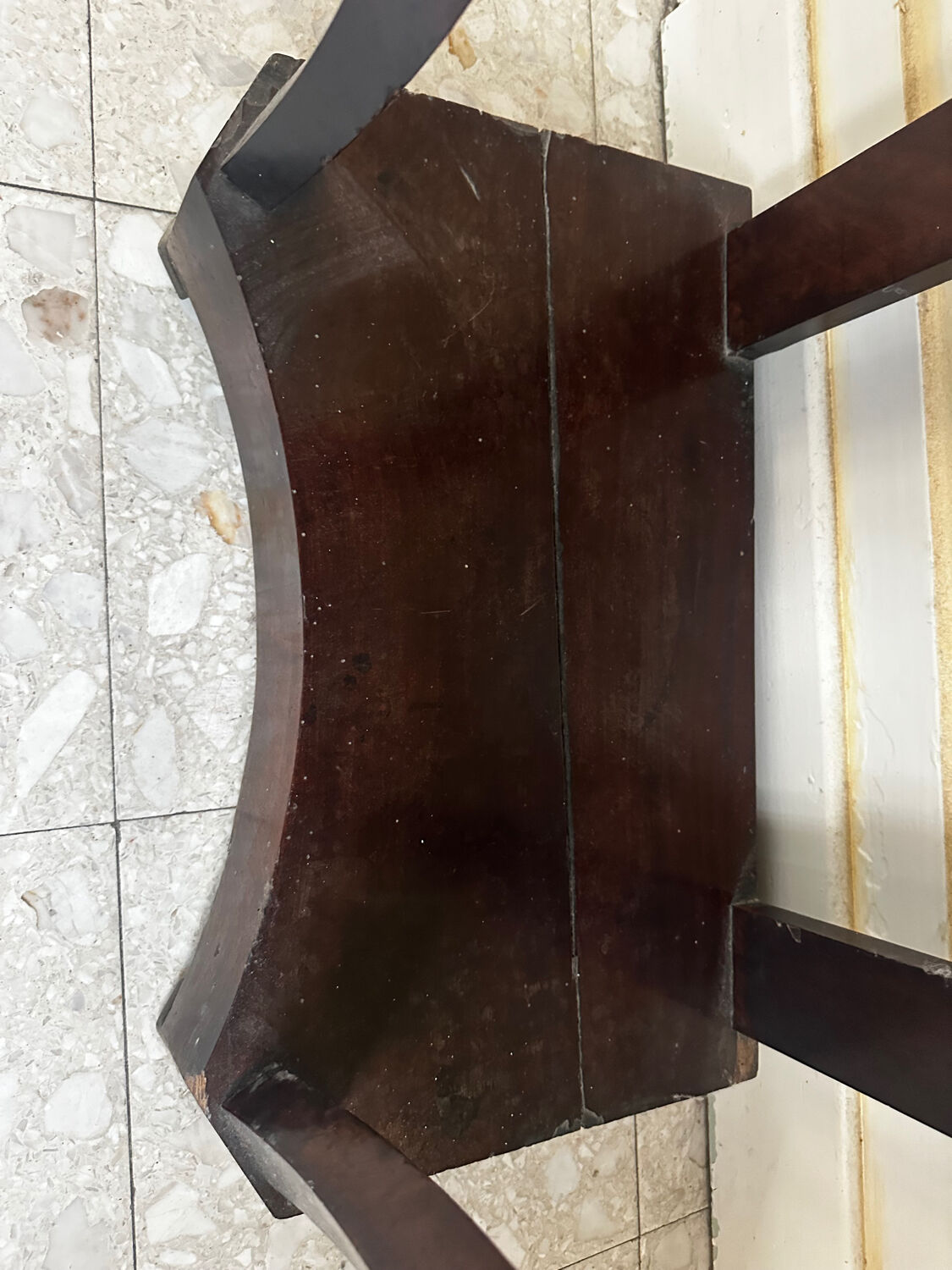 Console époque Restauration en Acajou et marbre