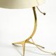 Large mid-century modern brass crow's foot table lamp by Kalmar Austria