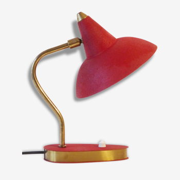 Lovely typical red reflector lamp 1950 vintage 50's rockabilly 50s lamp
