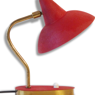 Lovely typical red reflector lamp 1950 vintage 50's rockabilly 50s lamp