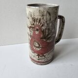 Ceramic mug signed Gustave Reynaud (Le Mûrier) Vintage Design Years