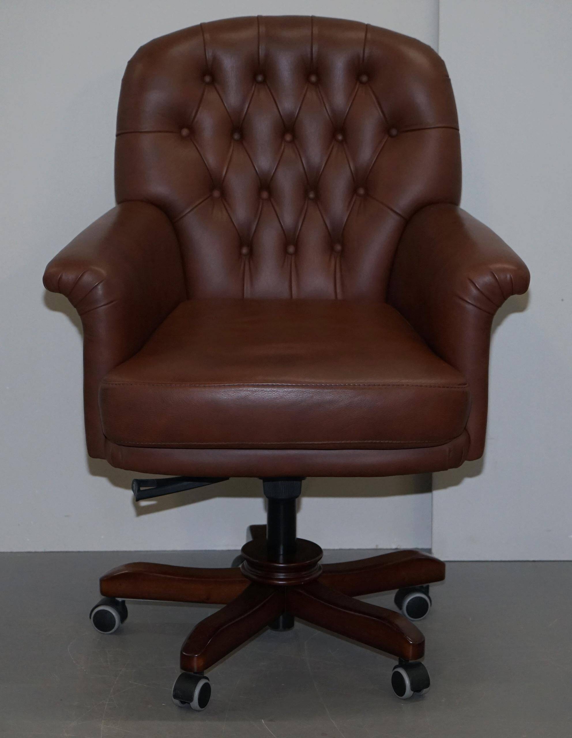 Chesterfield leather executive chair