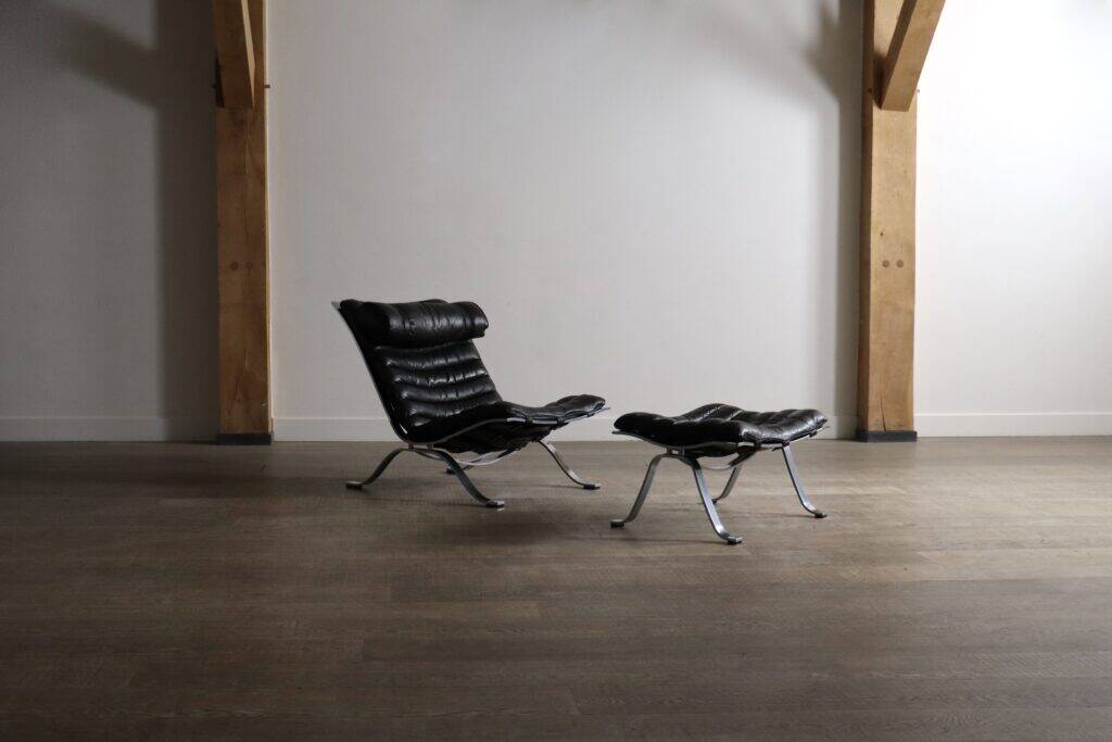 Arne Norell Ari lounge chair with ottoman Sweden 1966