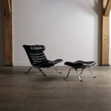 Arne Norell Ari lounge chair with ottoman Sweden 1966
