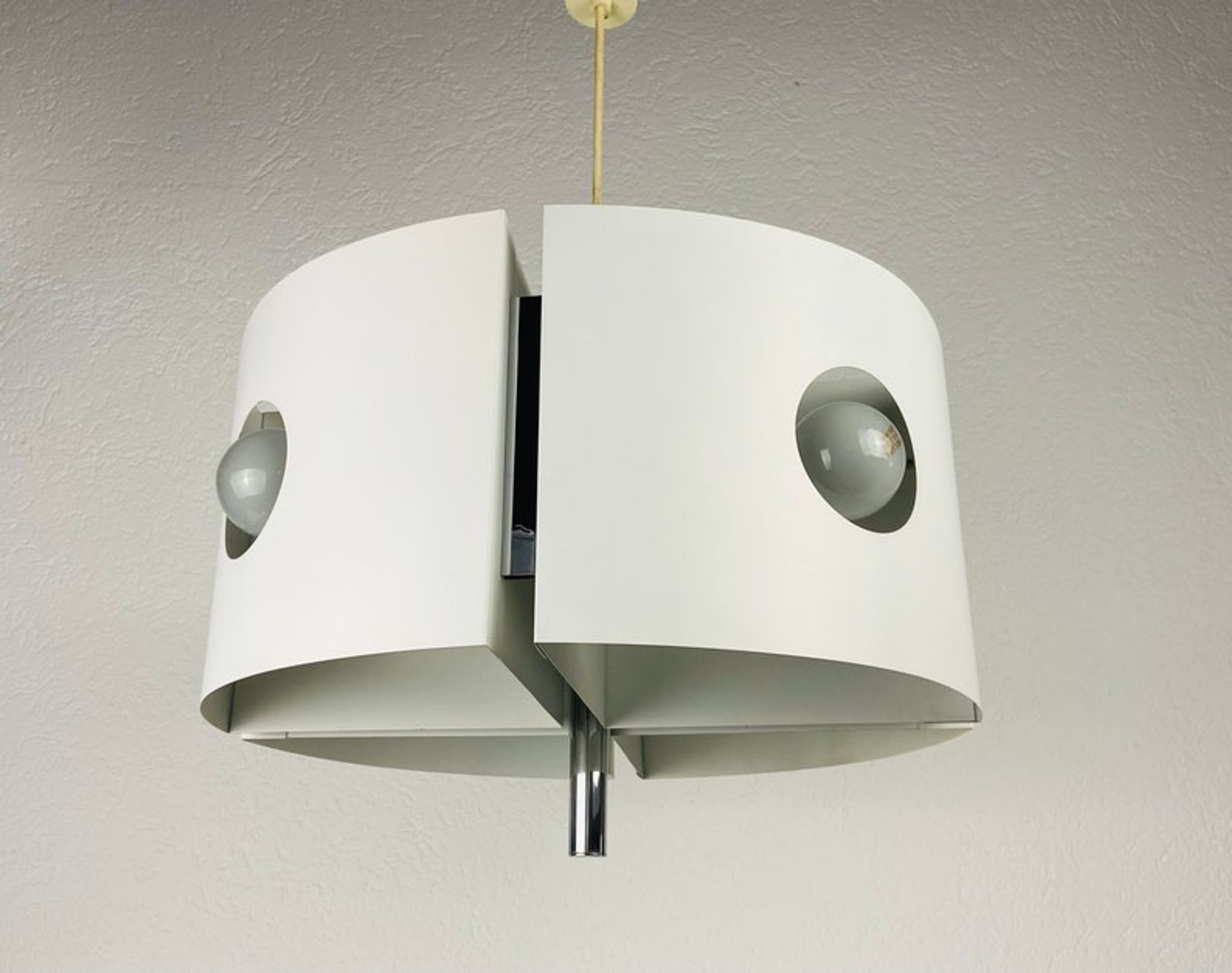 White suspension by Klaus Hempel for Kaiser Leuchten, 1970