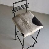 Trois tabourets de bar en fer forgé | Olsson & Dam | Suède | Années 1990