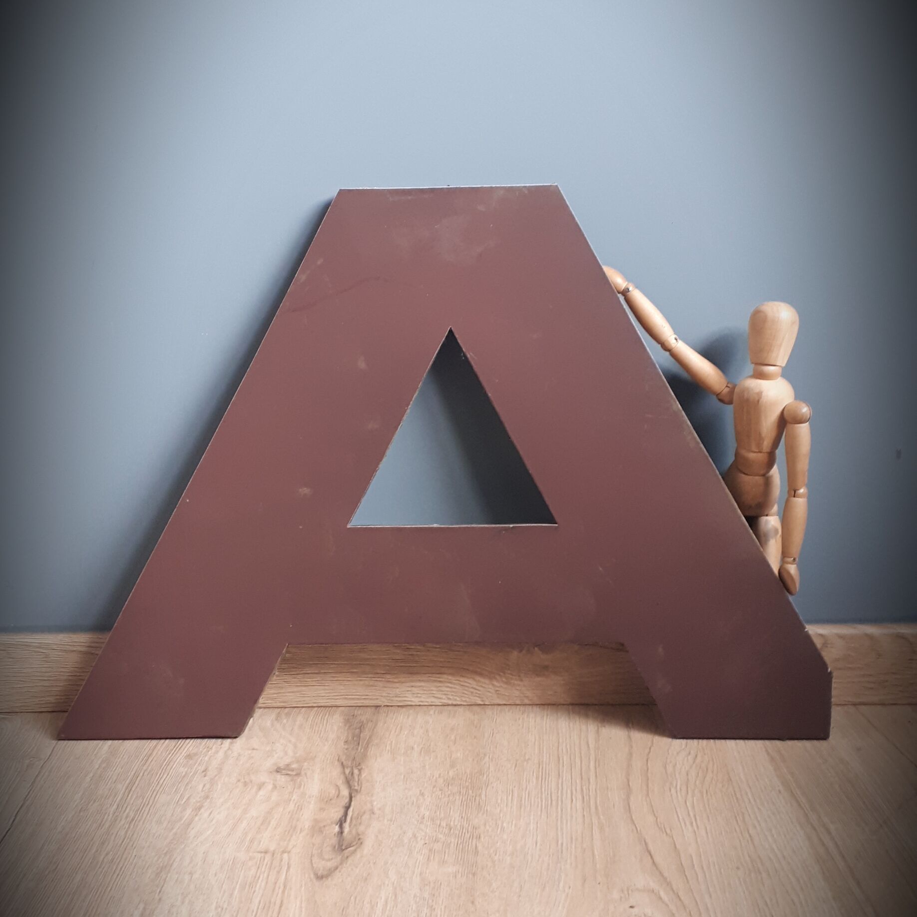 Letter sign brown A