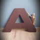 Letter sign brown A