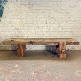 Old workbench with low TV cabinet / coffee table / bench