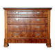 Commode Louis-Philippe (XIX siècle) Ronce de Noyer Marbre Saint Anne