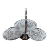 Vintage chrome-plated metal display stand for appetizers and petits fours