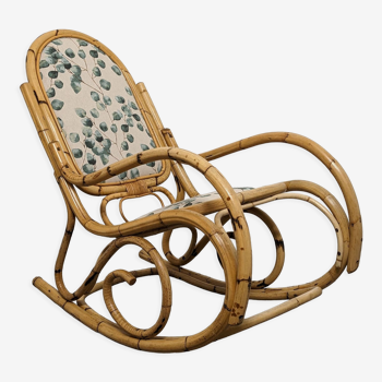 Bamboo rocking chair from the 50s/60s by Arco