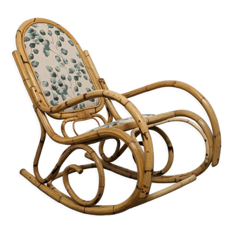 Rocking chair en bambou des années 50/60 par Arco