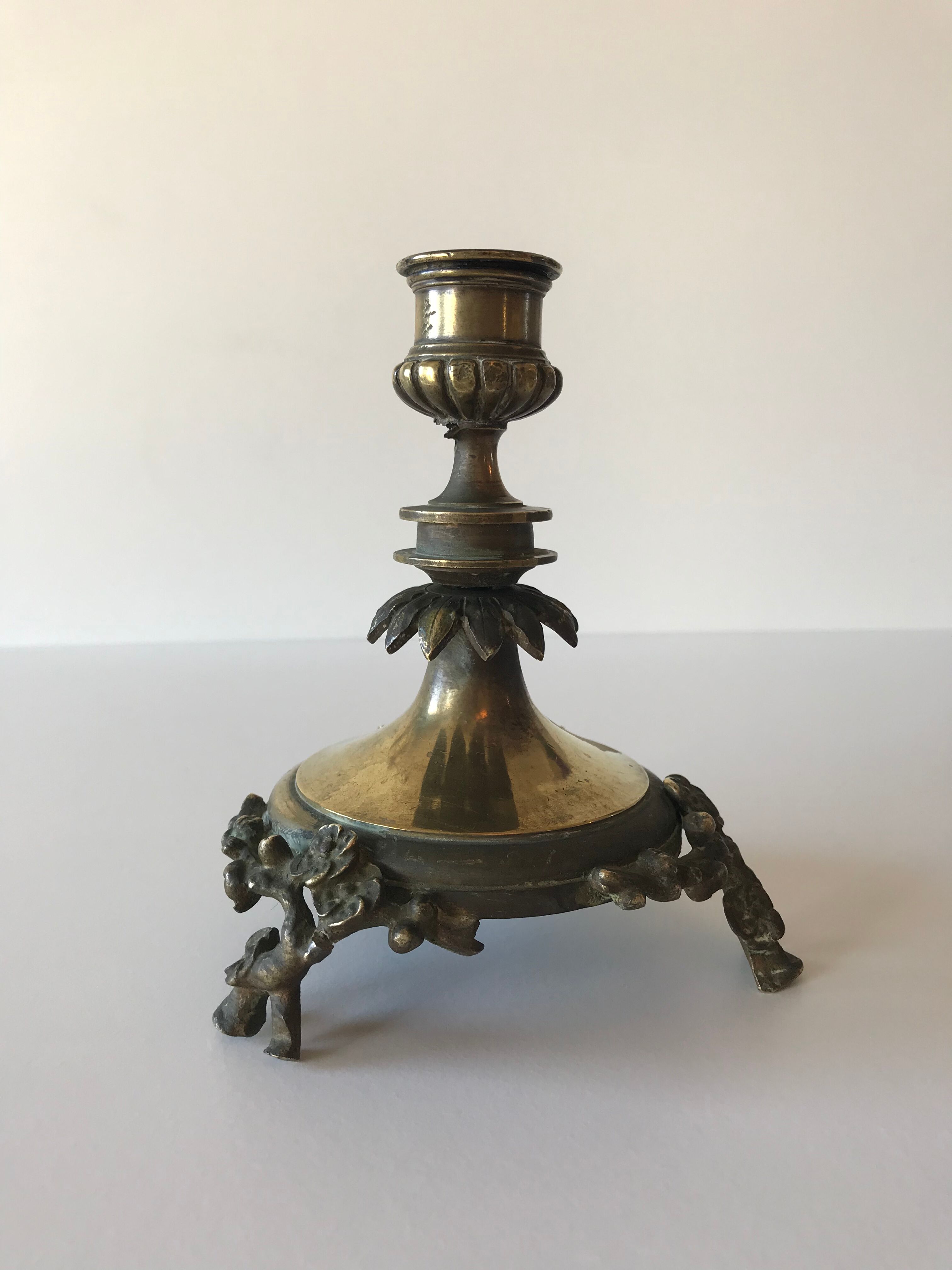 Old bronze candleholder