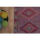 1970s Vintage Turkish Oushak Handmade Wool Cotton Purple Runner Rug 74x355