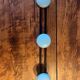 Metal coat rack with 3 hooks from the 70s