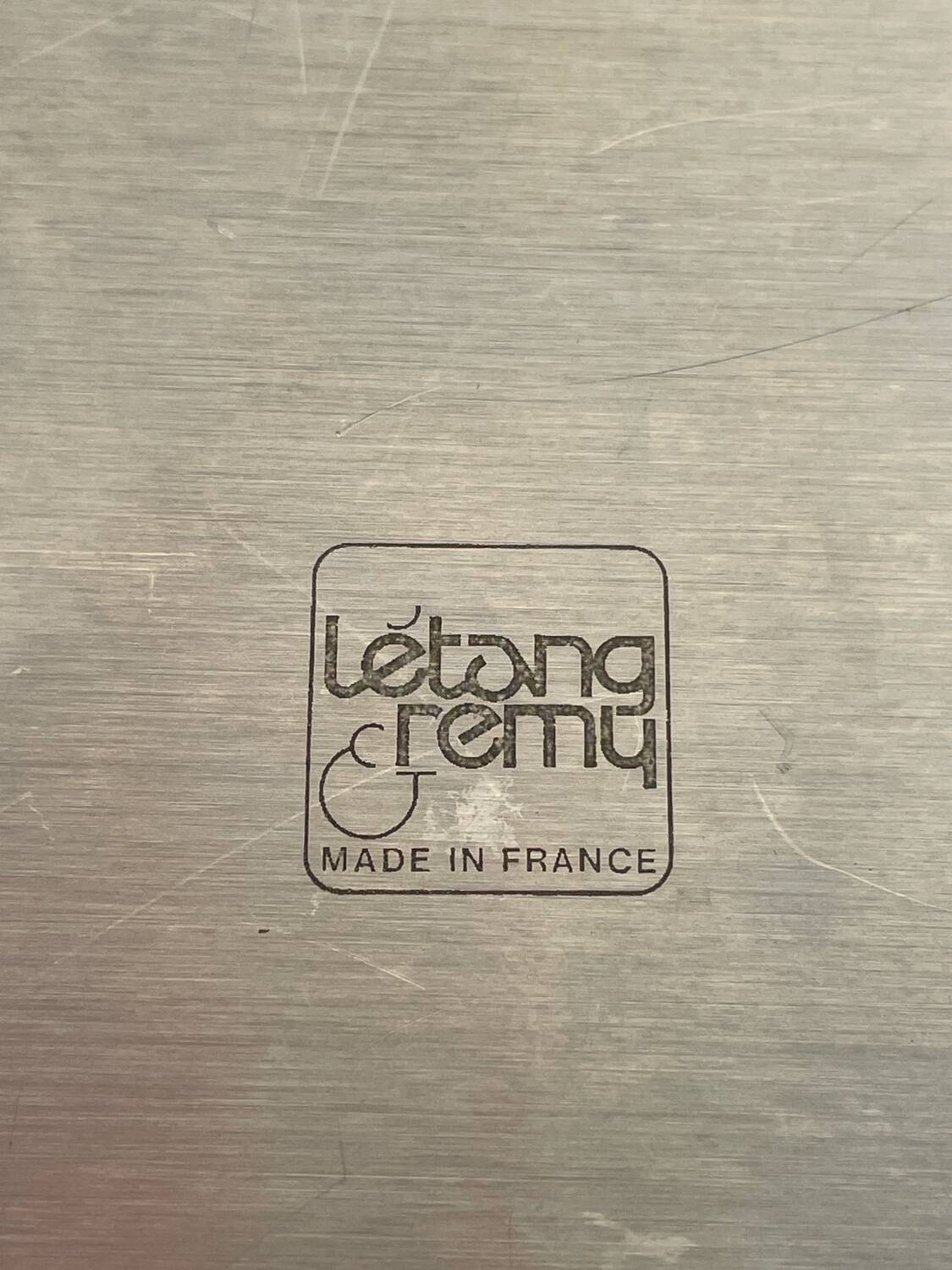 Large, long oval stainless steel platter by Rémy Letang