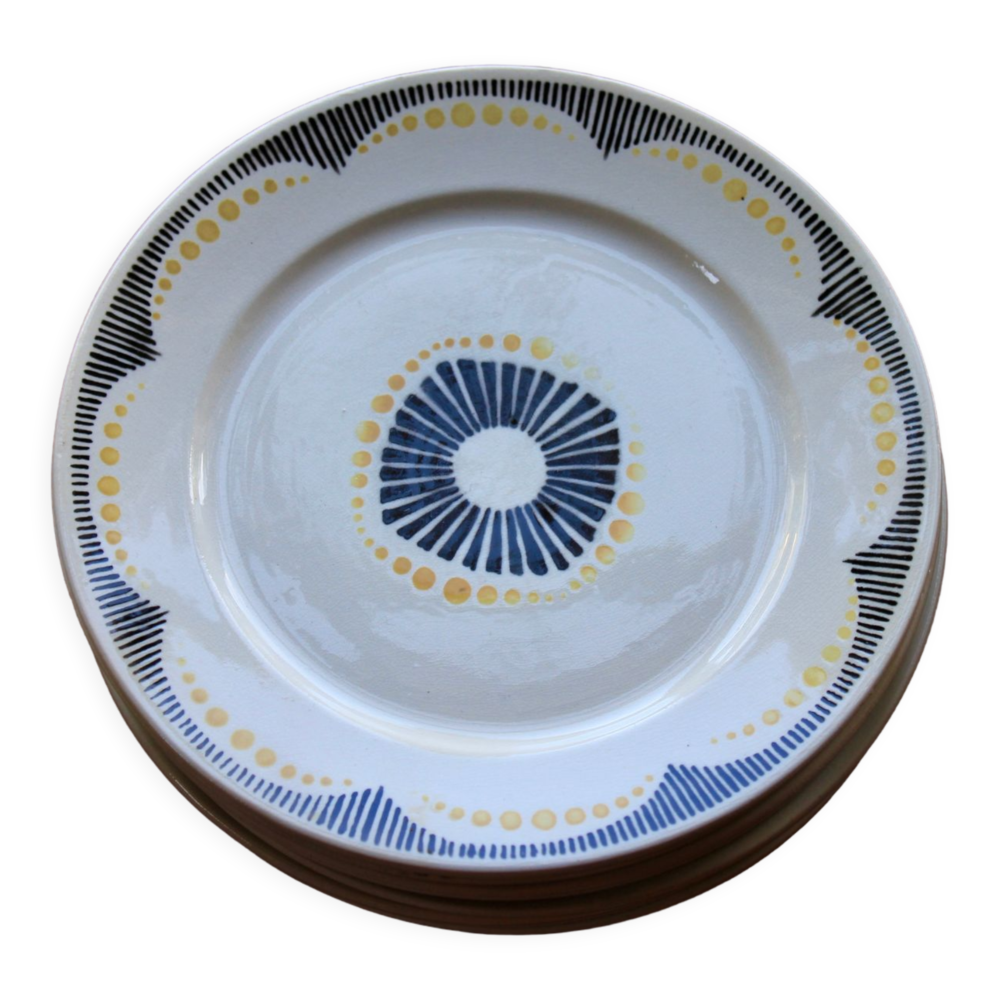 Set of 10 dessert plates Badonviller 1900, Nikito collection