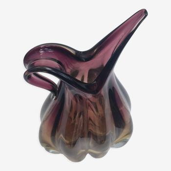 Murano glass pitcher vase