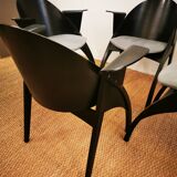 Set of 4 Pascal Mourgue armchairs, Galateo model, Scarabat edition, 1980