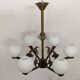 Art deco bronze fish chandelier