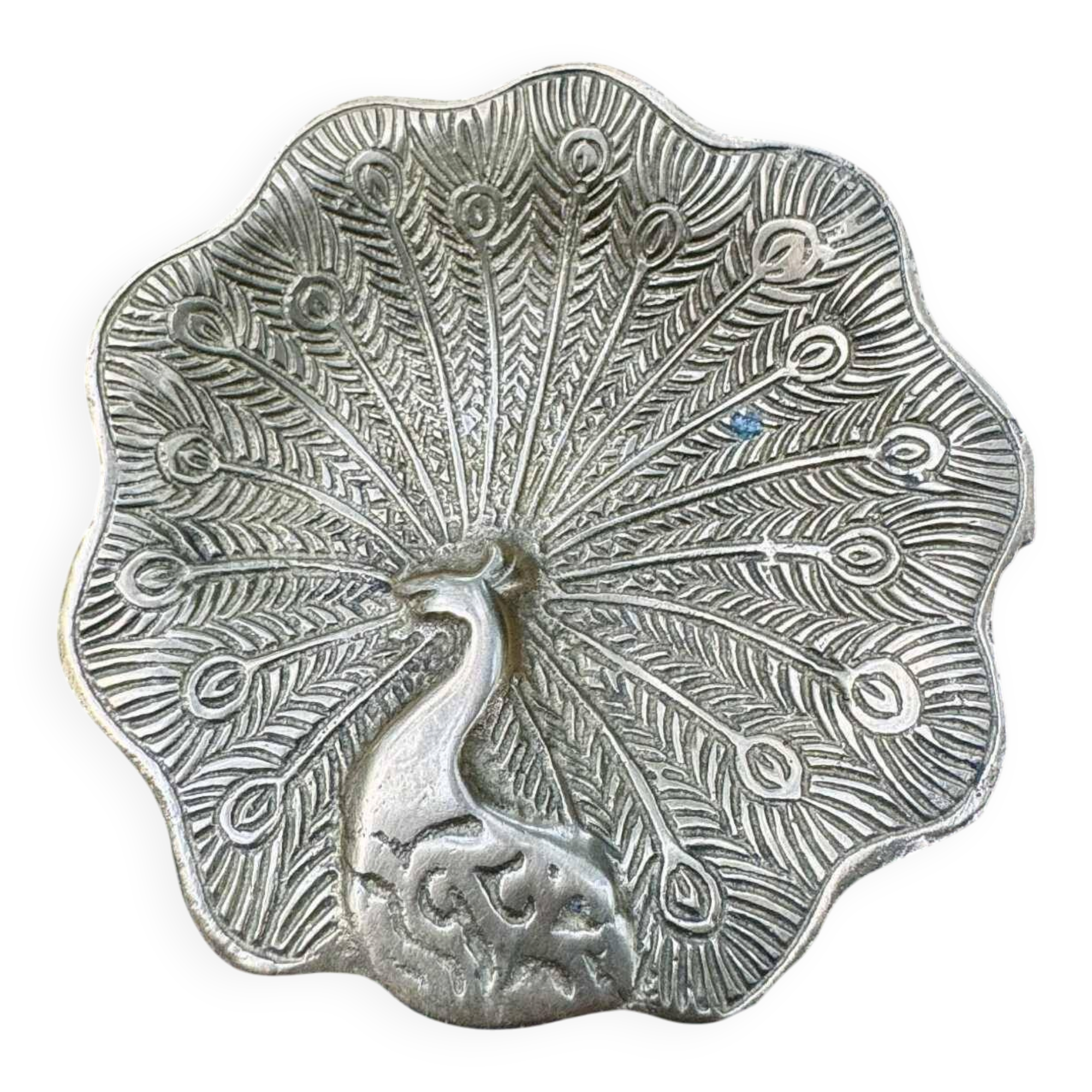Vide poche en laiton paon Art Nouveau