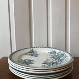 Lot 6 flat plates iron earth Thistle