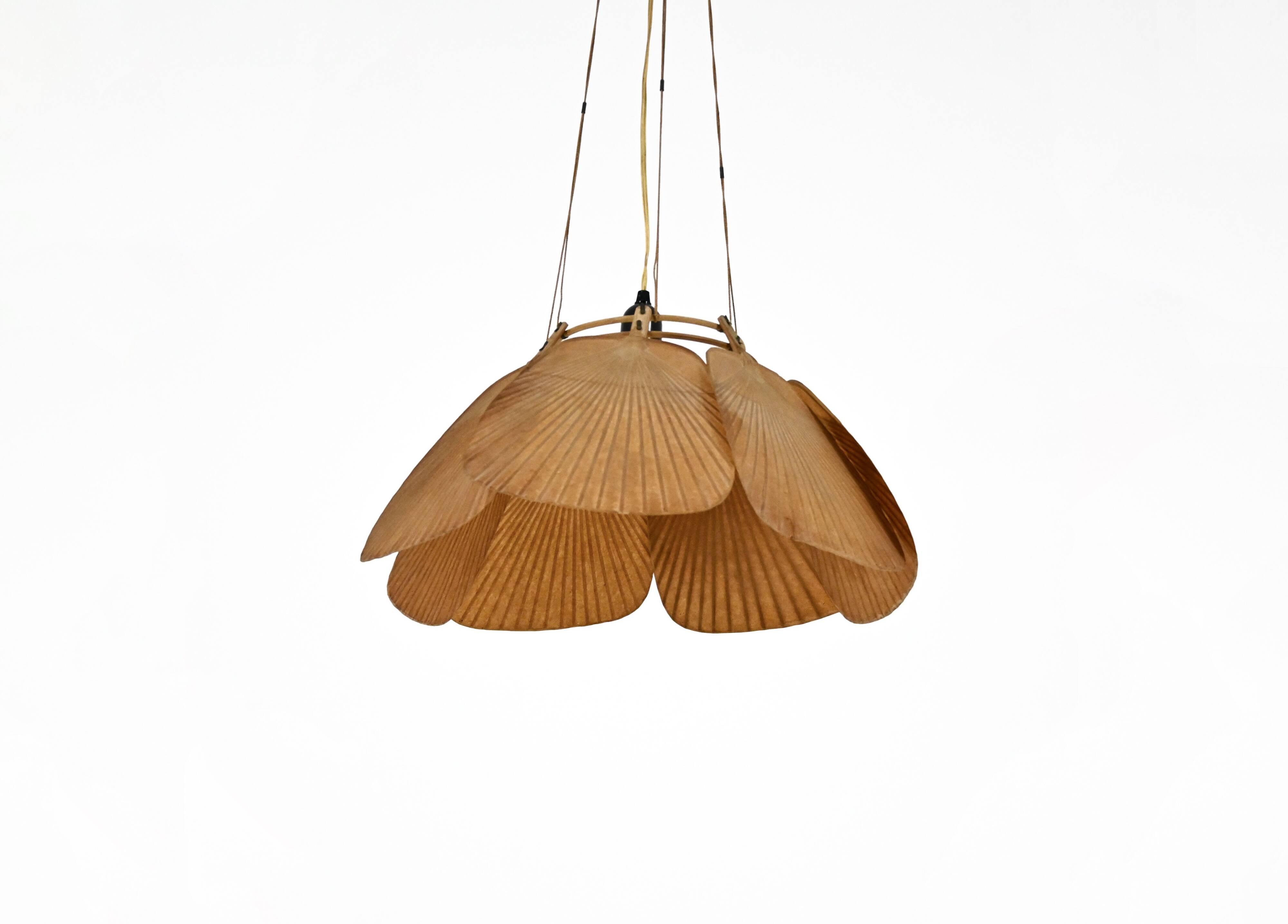 "Shichi" Uchiwa chandelier by Ingo Maurer for Design M, 1970s