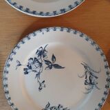 Lot de 7 assiettes à dessert u&c faïencerie sarregemines modèle vega