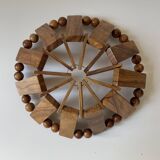 turned wooden fruit basket