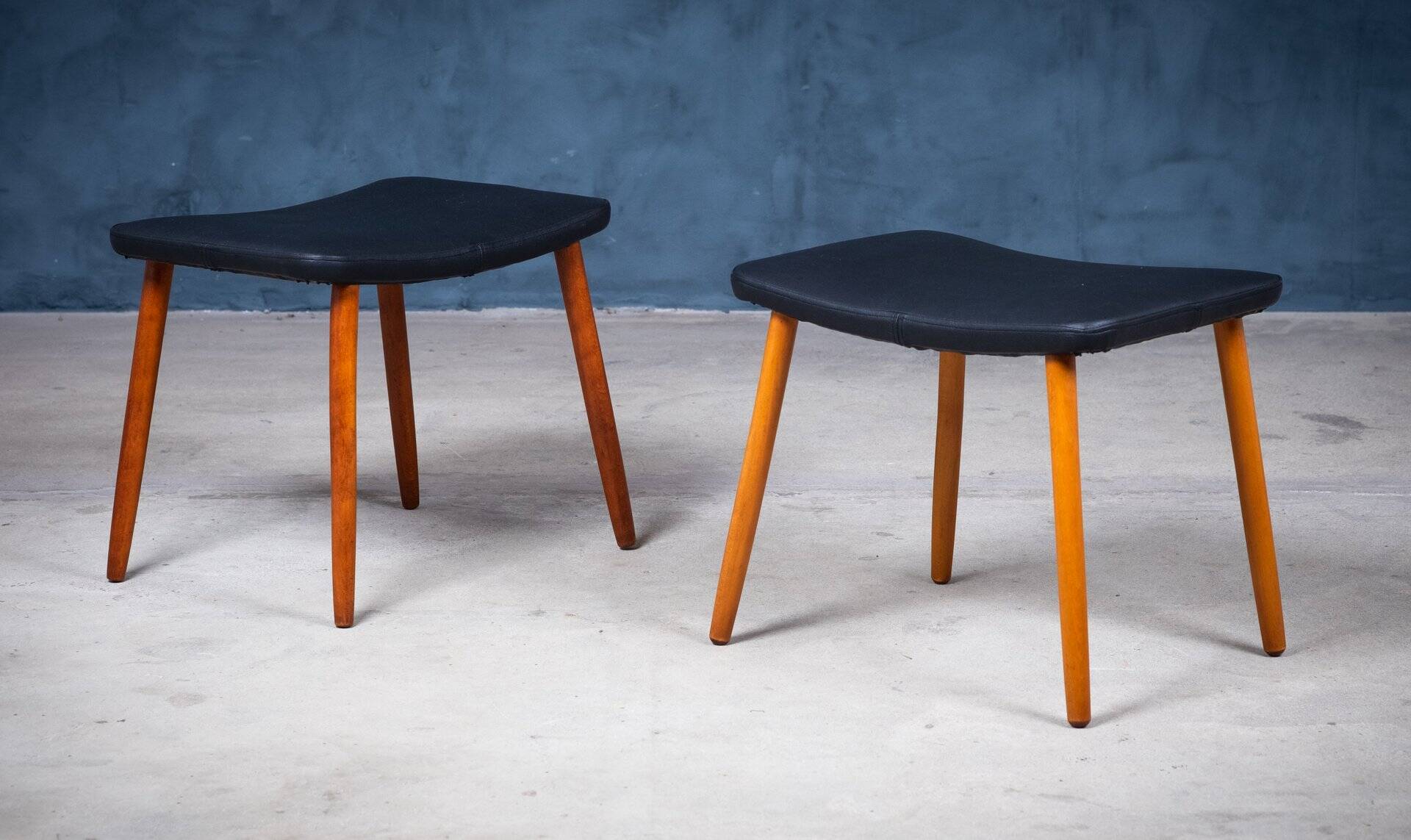 Tabourets Mid-Century, Danemark, 1960s, Set de 2