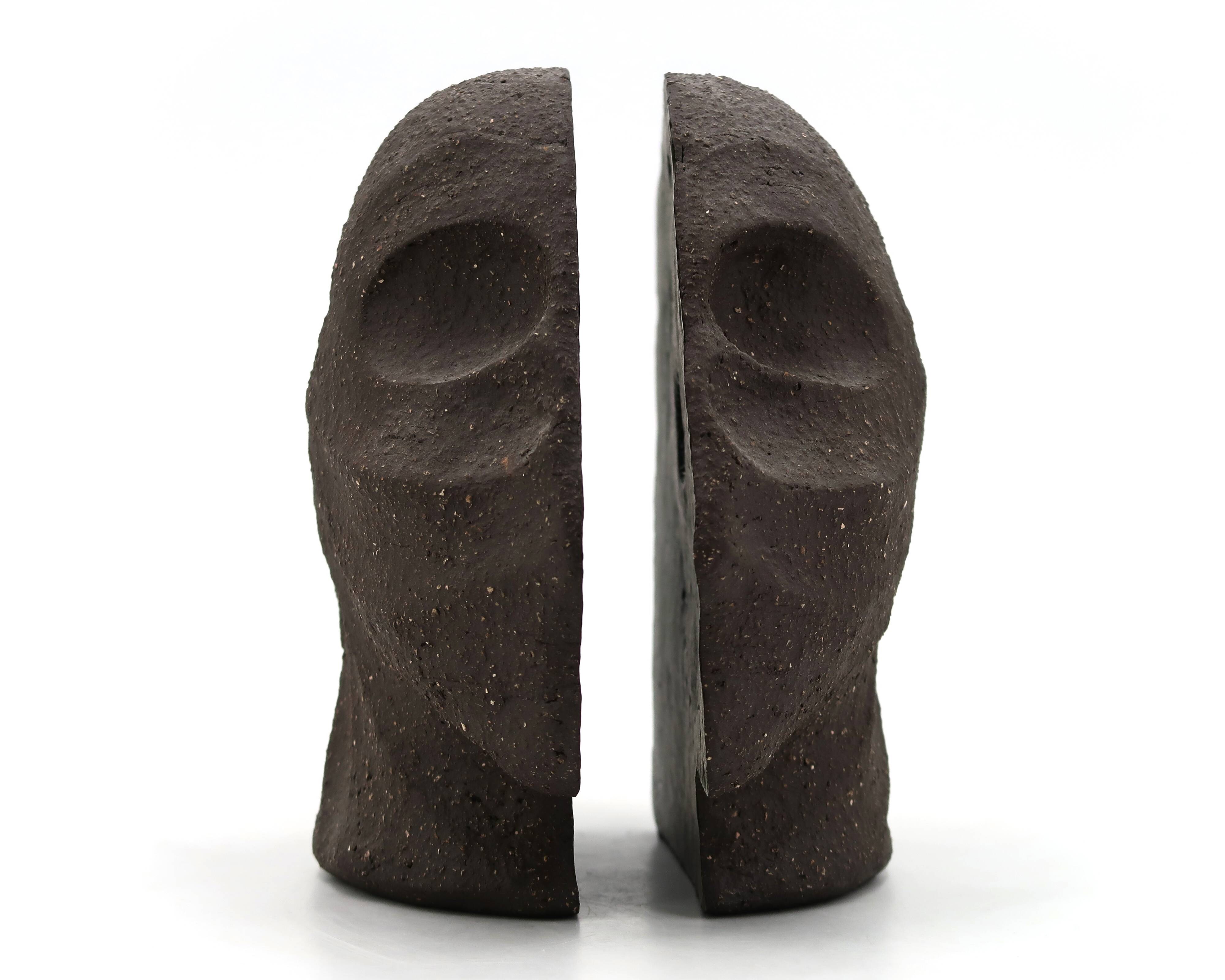 Ceramic sculpture in the form of a head by Salvatore Parisi