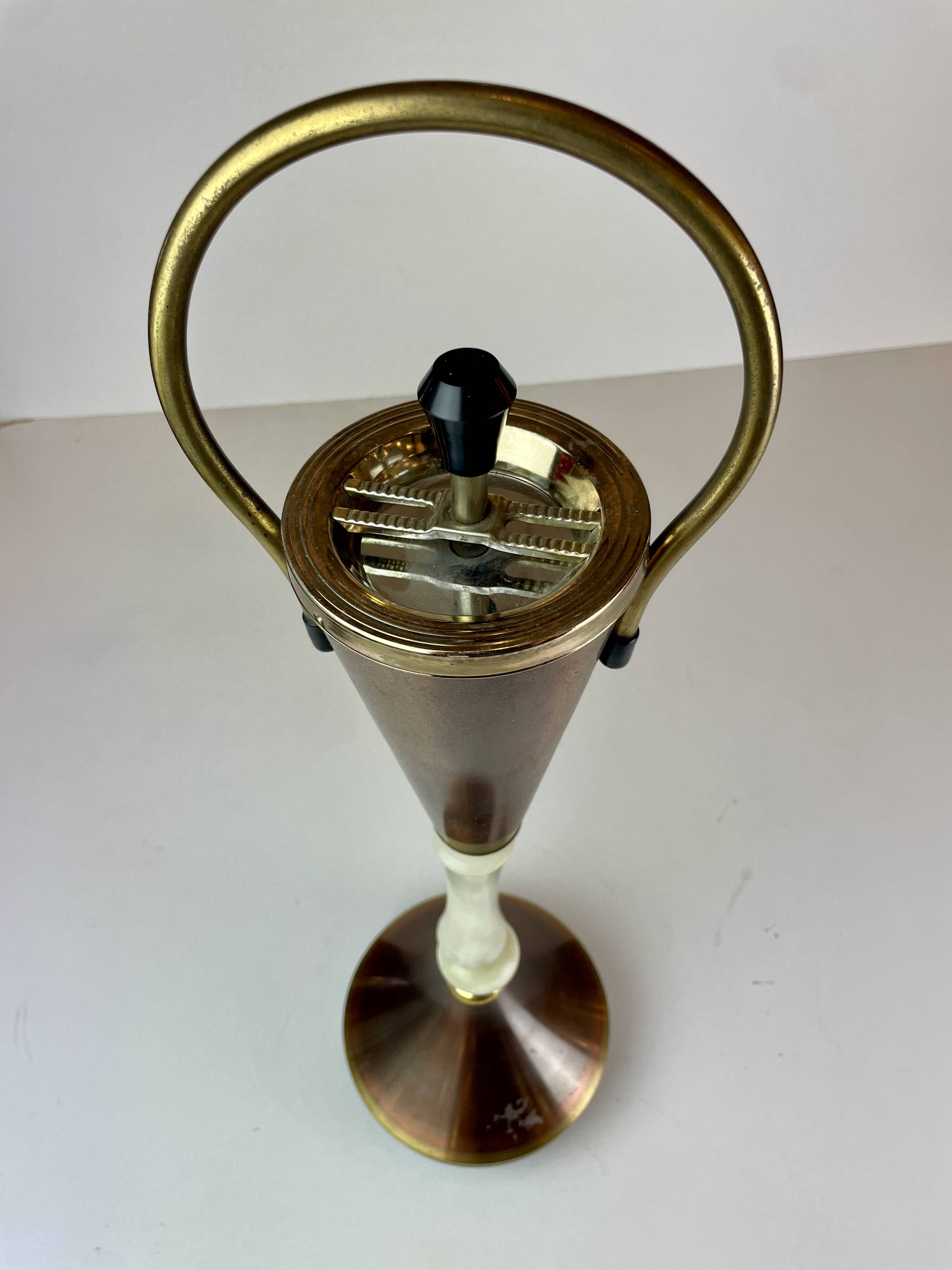 Italian Copper & Brass Ashtray on Foot, 1950s~60's