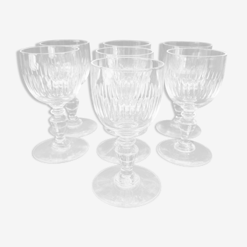 7 verres en cristal de Bacccarat, Modèle Renaissance, vers 1920