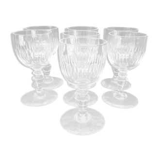 7 bacccarat crystal glasses, Renaissance model, circa 1920