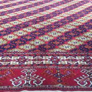 Fine Antique Turkmen Rug Wool Oriental Hand Made Rug 245x162cm Persian Vintage