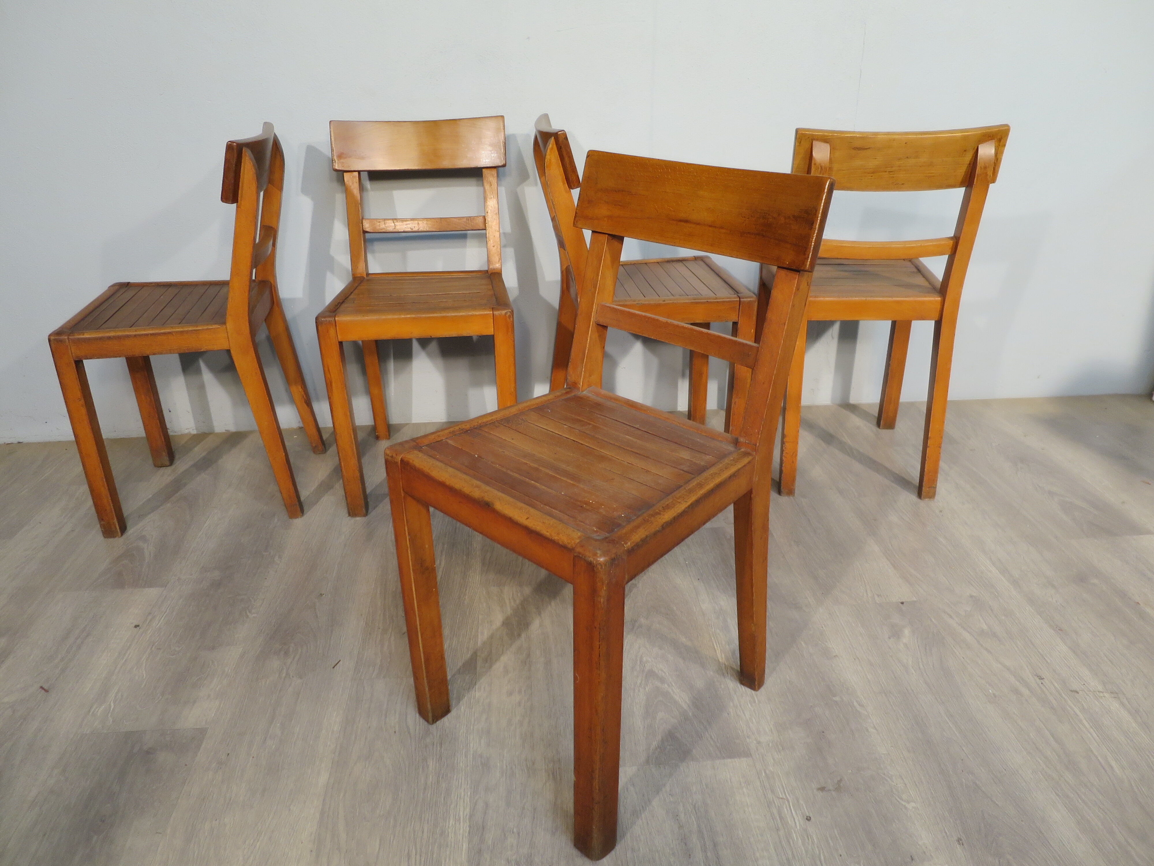 Set of 5 bistro chairs 40s