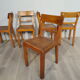 Set de 5 chaises bistrot années 40