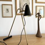 Large and beautiful adjustable bipod lamp, 1950s design