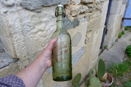 Glass beer bottle Alsatian Breweries Biere de ménage Angouleme