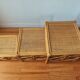 Tables gigognes en rotin et cannage – Esprit Riviera – Vers 1970/80