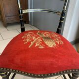 Antique Napoleon III Chair Embroidery