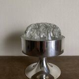 Tulip foot flower spade 1970 in silver metal