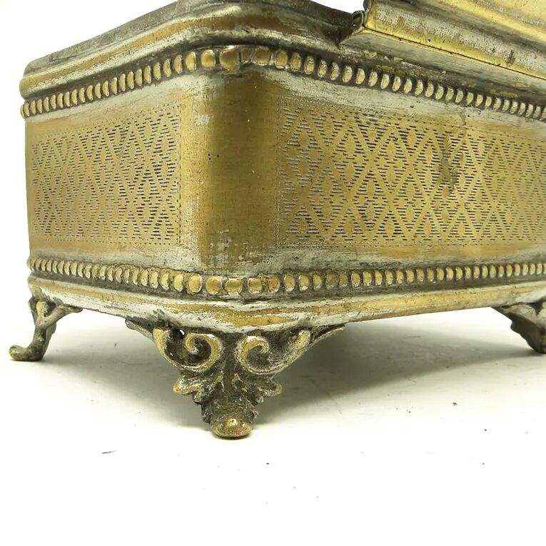 Eclectic sugar bowl, silver-plated brass, Poland, 19th century