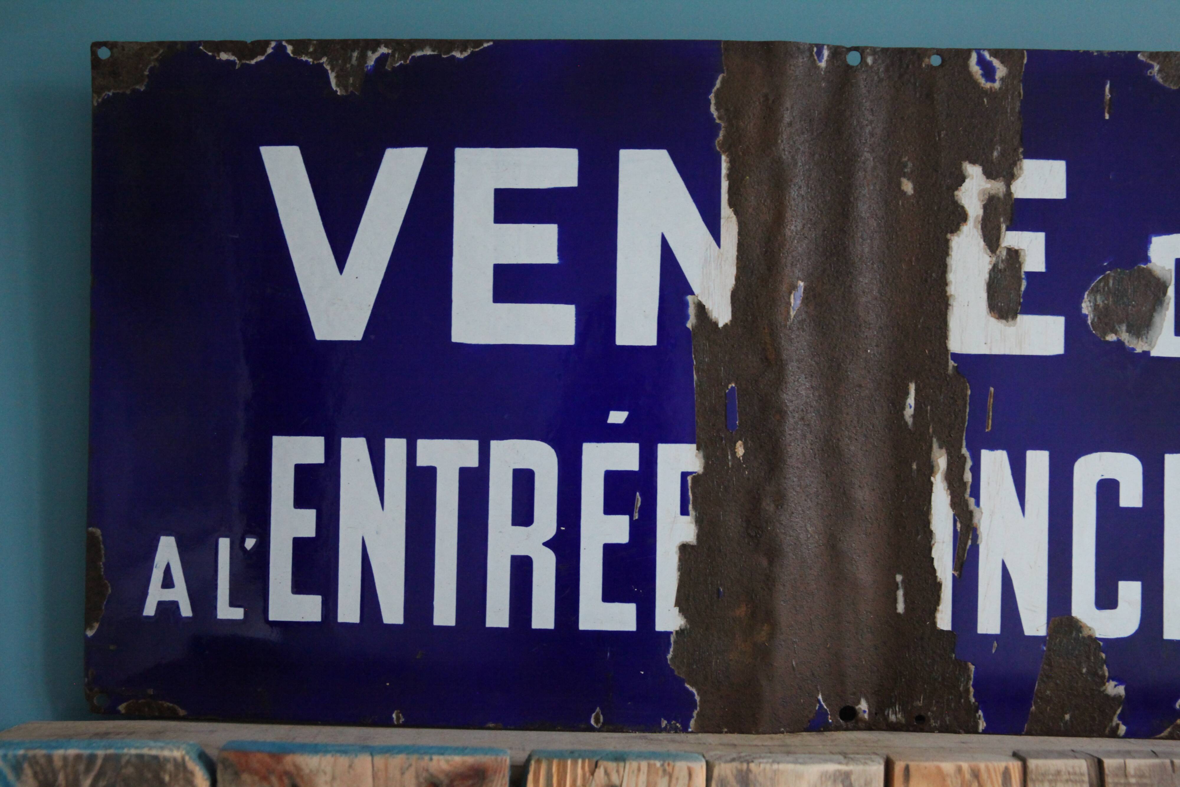 Paris metro enamel plate Boulevard de la Madeleine