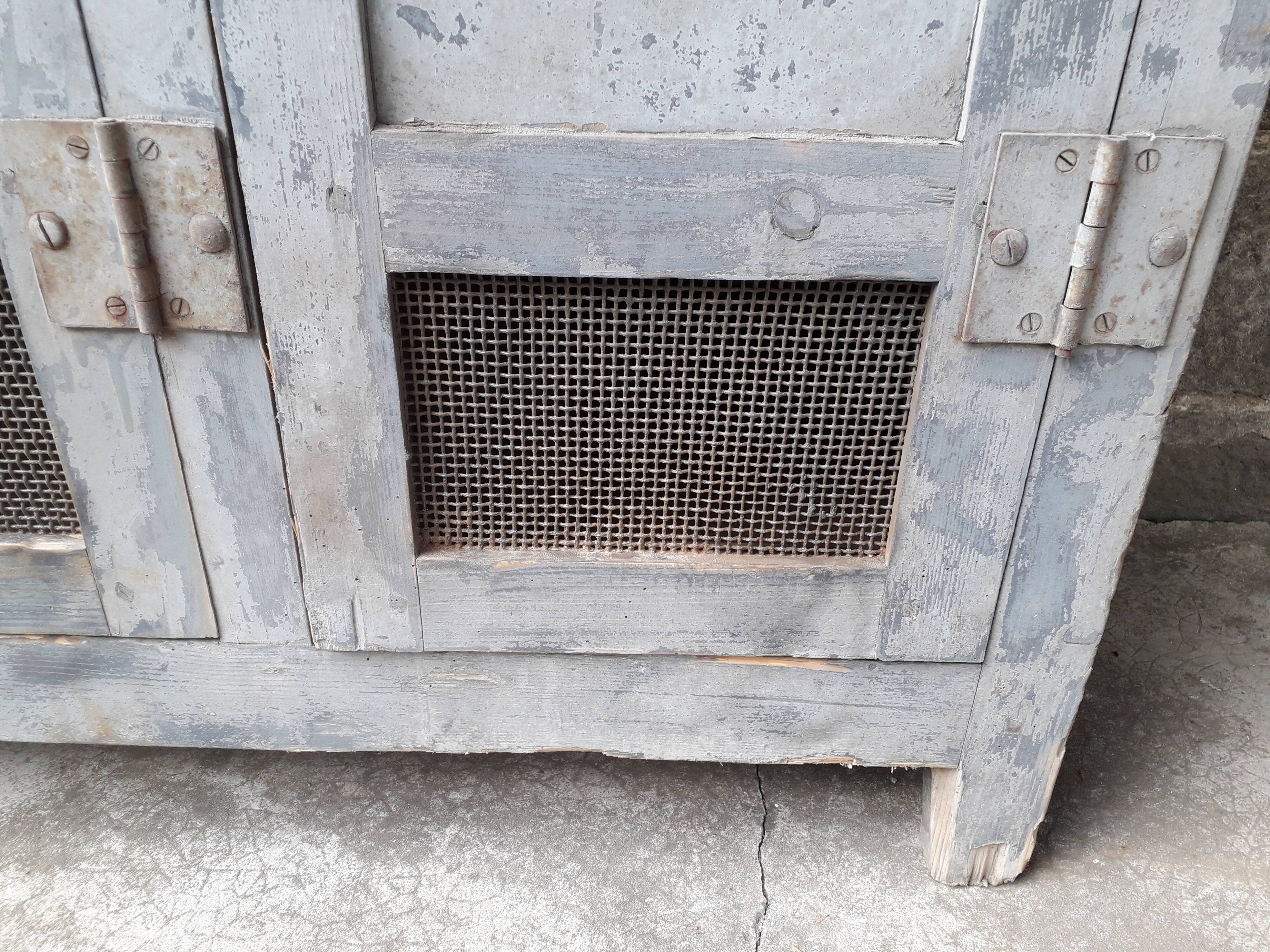 Patinated industrial wardrobe