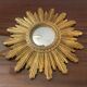 Antique Witch's Eye Sun Mirror in Gilded Wood