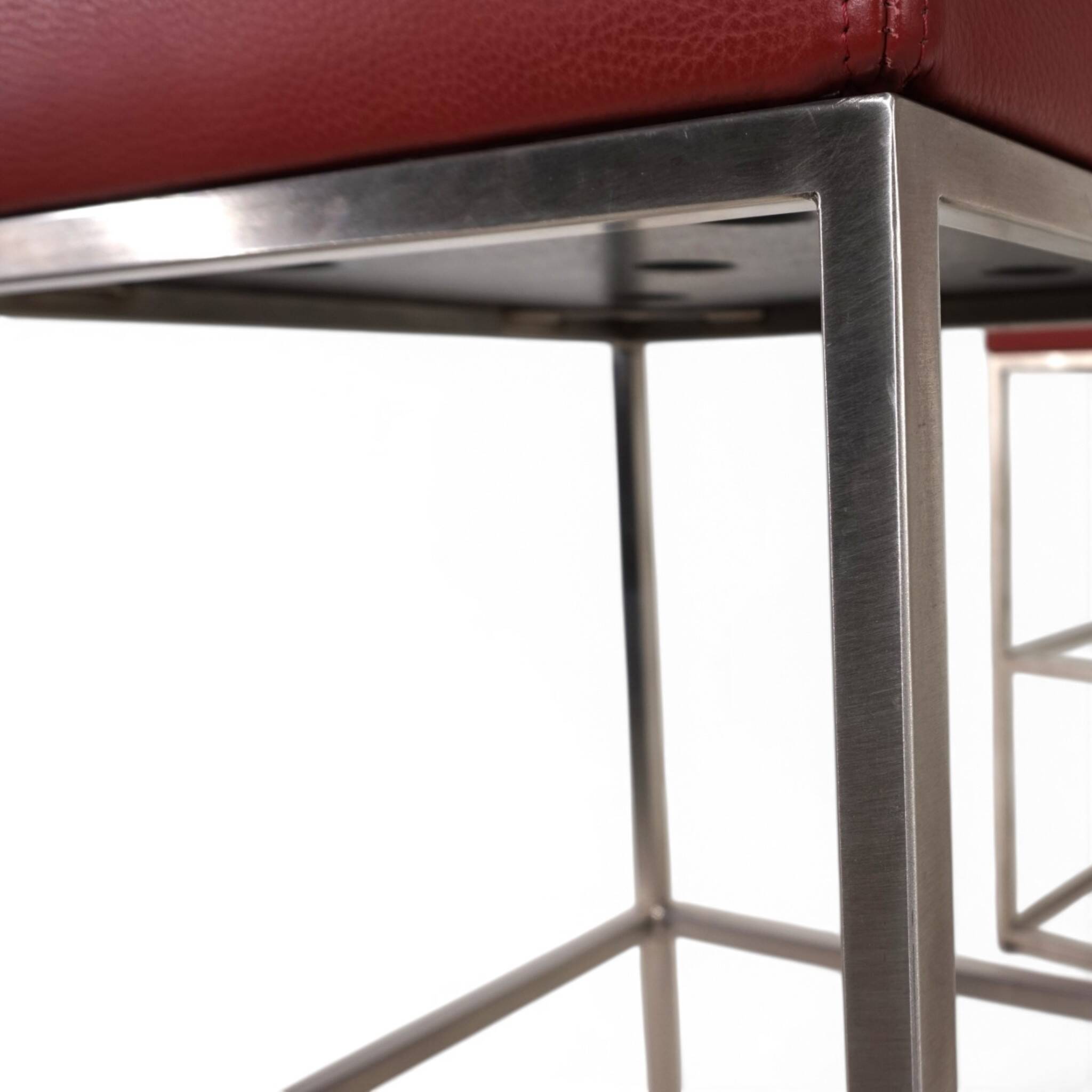 De Sede set of 3 DS 218/55 leather bar stools by Paolo Piva, 2000