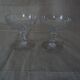 Pair of old champagne glasses crystal faceted louis Philippe